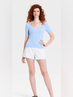 NWT-XXL Universal thread, 
White Drawstring & elastic waist Comfort Shorts